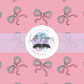 Printed Vinyl - Pink and Teal Bows