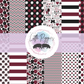 Printed Vinyl - Cheer - Burgundy, White and Black