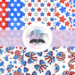 Printed Vinyl - 4th of July - Stars and Bows