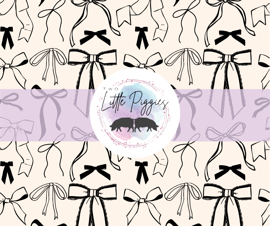 Printed Vinyl - Black Coquette Bows