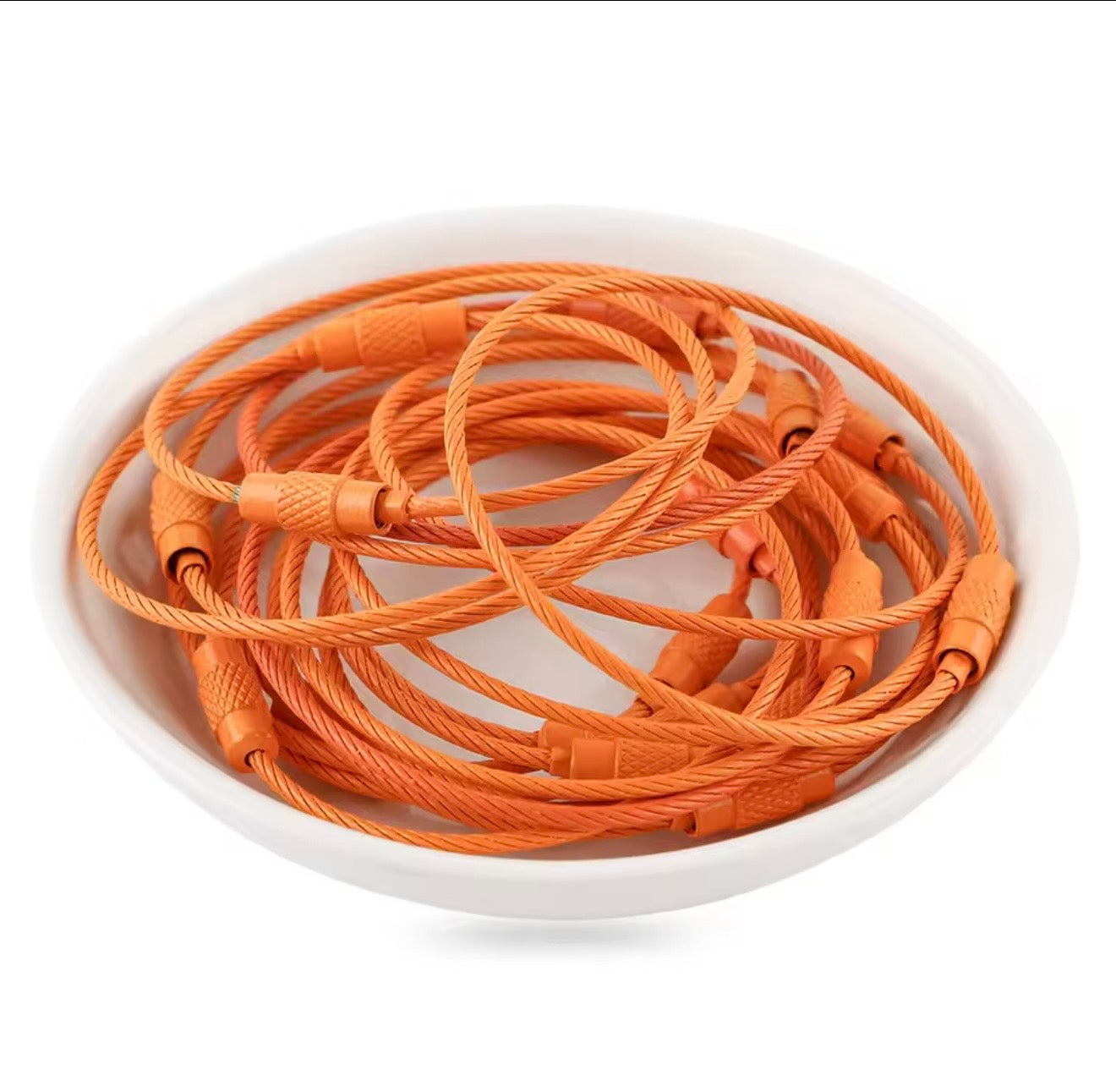 Keychain Cable Loop with with Screw Lock (3 pc)