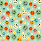 Printed Vinyl - Floral Melted Smiley