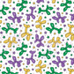 Printed Vinyl - Mardi Gras Balloon Dogs