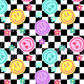 Printed Vinyl - Checkered Smiles
