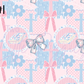 Printed Vinyl - Crosses and Bows