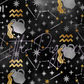 Printed Vinyl - Aquarius - Black and Gold