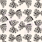 Printed Vinyl - Black and White Checkered Bows