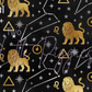 Printed Vinyl - Leo - Black and Gold