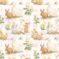 Printed Vinyl - Springtime Animal Doodle