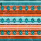 Printed Vinyl - Orange Turquoise Aztec