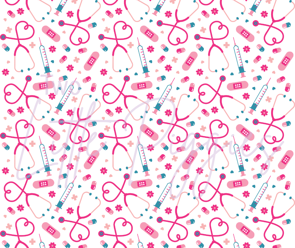 Printed Vinyl - Girly Nurse