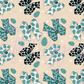Printed Vinyl - Western Teal Bows