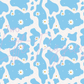 Printed Vinyl - Blue Cow Print
