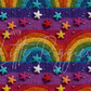 Printed Vinyl - Embroidered Rainbows