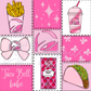 Printed Vinyl - Patchwork - Pink Taco Bell
