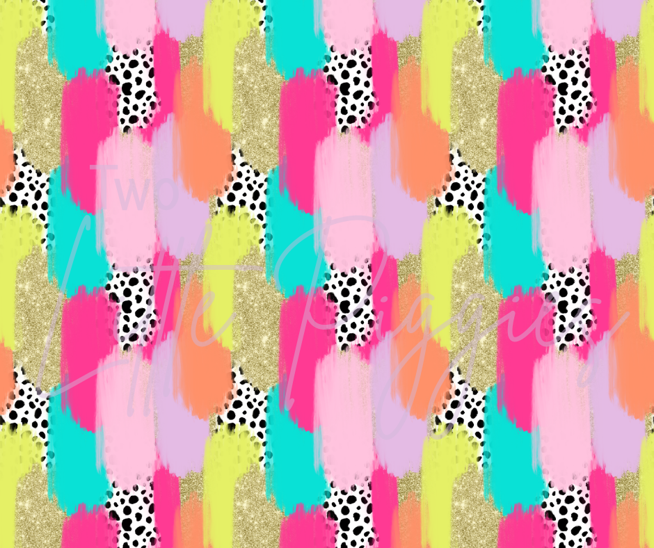 Printed Vinyl - Brushstroke Polka Dot