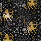 Printed Vinyl - Sagittarius - Black and Gold