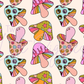 Printed Vinyl - Groovy Mushrooms