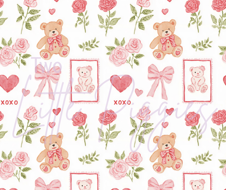 Printed Vinyl - Valentine - Teddy
