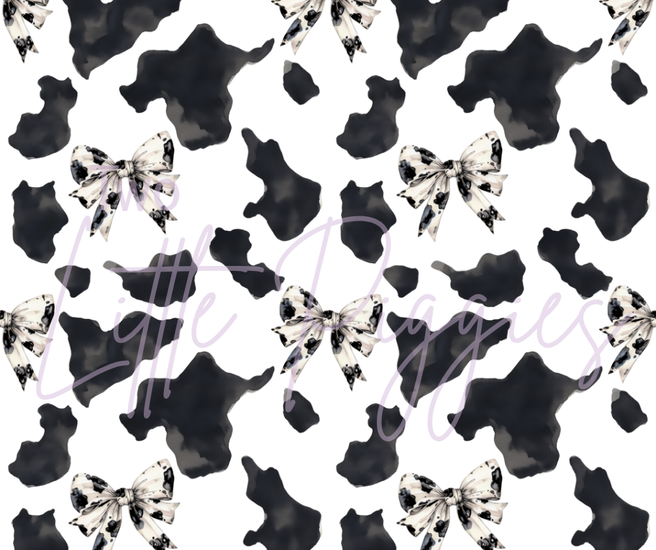 Printed Vinyl - Cow Print and Bows