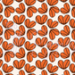 Printed Vinyl - Basketball Hearts