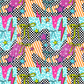 Printed Vinyl - Grunge Checkered Leopard