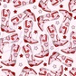 Printed Vinyl - 4th of July - Red Lover Cowgirl Boot