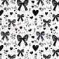 Printed Vinyl - Valentine - Black Bows