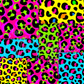 Printed Vinyl - Patchwork - Neon Leopard