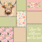 Printed Vinyl -Patchwork - Spring Highland Cow