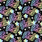 Printed Vinyl - Pastel Rainbow F*** on Black