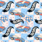 Printed Vinyl - Hot Wheels - Blue