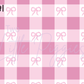 Printed Vinyl - Pastel Gingham Bows