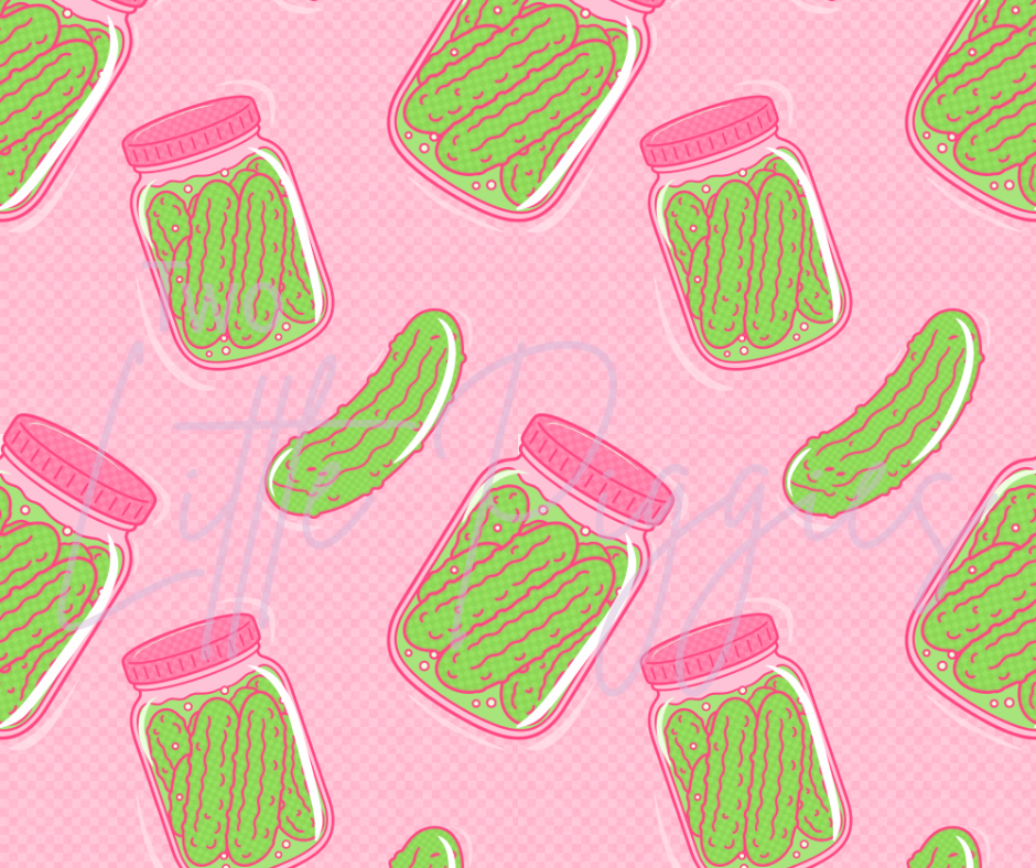 Printed Vinyl -Pickle Me Pink