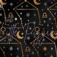 Printed Vinyl - Libra - Black and Gold
