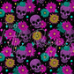 Printed Vinyl - Skelli Flowers