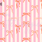 Printed Vinyl - Stripes and Bows