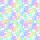 Printed Vinyl - Pastel Rainbow F*** on White Checker