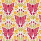Printed Vinyl - Moths and Tulips