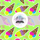 Printed Vinyl - Neon Ice Cream