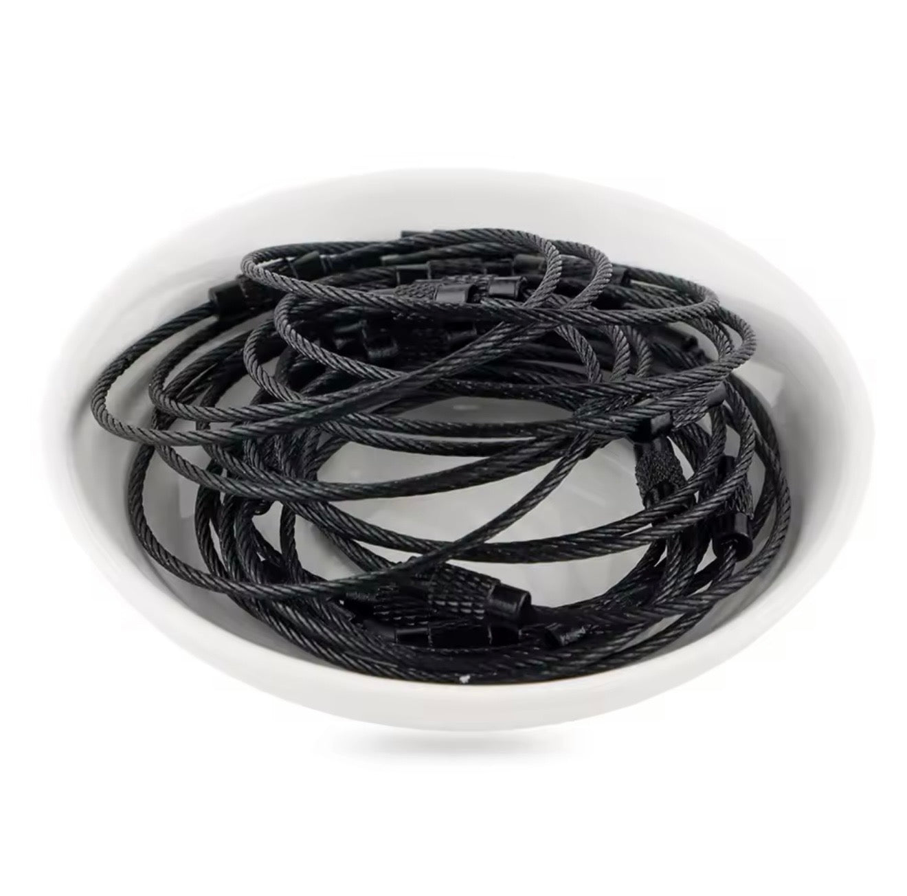 Keychain Cable Loop with with Screw Lock (3 pc)