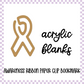 Acrylic Blank - Awareness Ribbon Paper Clip Bookmark (3pc)