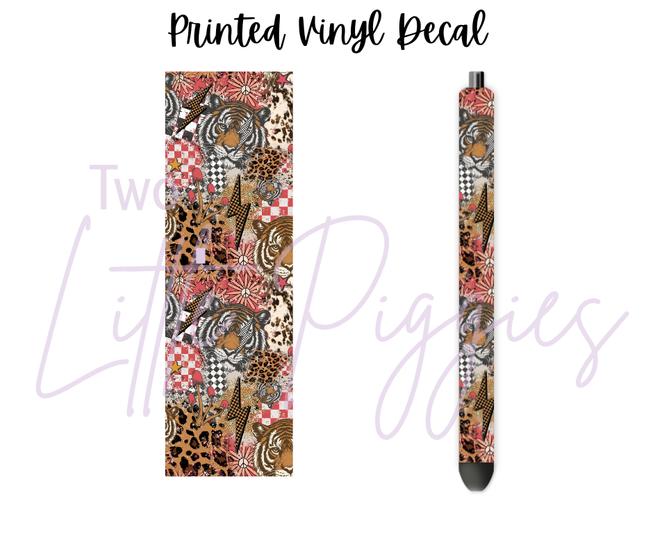 Printed Vinyl - Grunge Tiger
