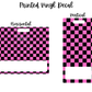 Printed Vinyl -  Pink and Black Checkered