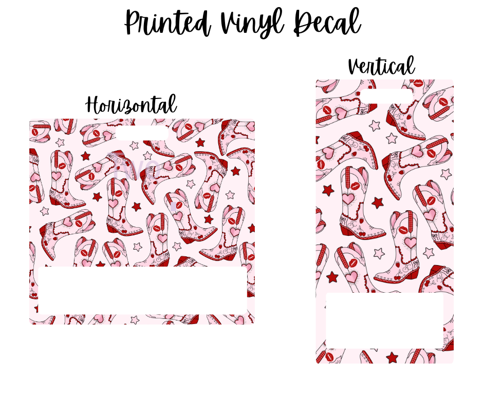 Printed Vinyl - 4th of July - Red Lover Cowgirl Boot