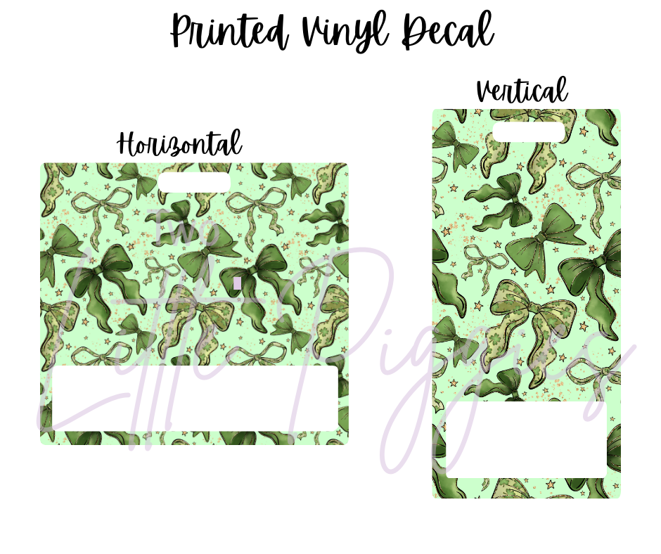 Printed Vinyl - St. Patrick's - Clover Bows