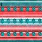 Printed Vinyl - Coral Aqua Aztec