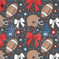 Printed Vinyl - Football and Bows
