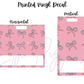 Printed Vinyl - Pink and Teal Bows