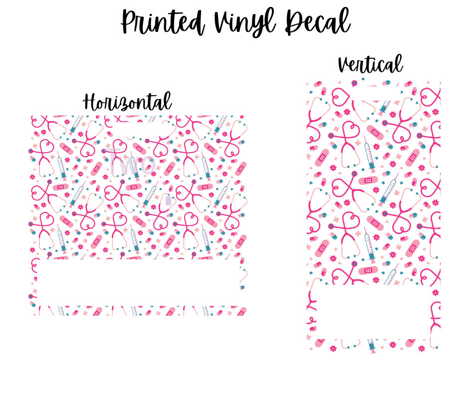Printed Vinyl - Girly Nurse